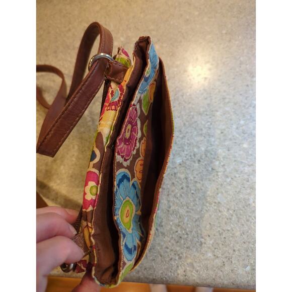 Rosetti Floral Crossbody Shoulder Purse adjustable strap Leather Bow 8 x 6 x 3 - Picture 5 of 12